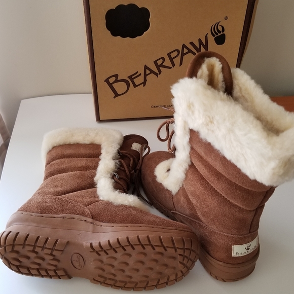 NWOT BearPaw shearling suede boots - Picture 5 of 10